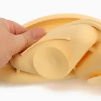 Тарелка детская секционная с ложкой и вилкой, 3 секции, молочный, Mum&Baby