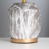 Лампа настольная "Вероника" 1х40Вт Е14 черный/белый 20х20х31см