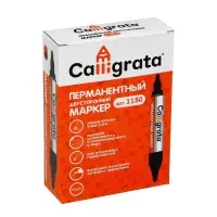 Маркер перманентный, двухсторонний, круглый, 5 мм/3 мм, синий, CALLIGRATA 1150