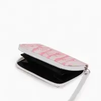 Кошелек жен 07-01-01 Июнь2528 сердце, 12*1,5*9 см, 2 отд+отд/молн, д/карт, розовый