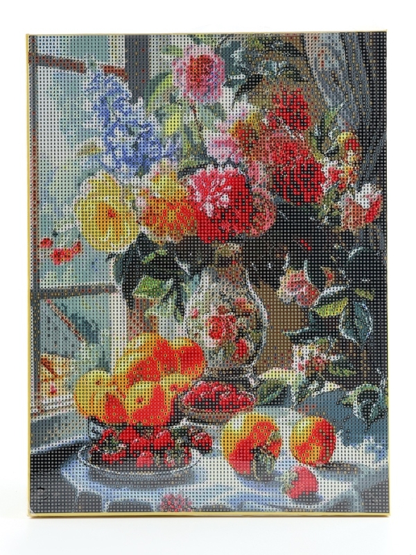 Алмазная мозаика с полным заполнением на холсте с подрамником &laquo;Натюрморт&raquo;, 30 х 40 см