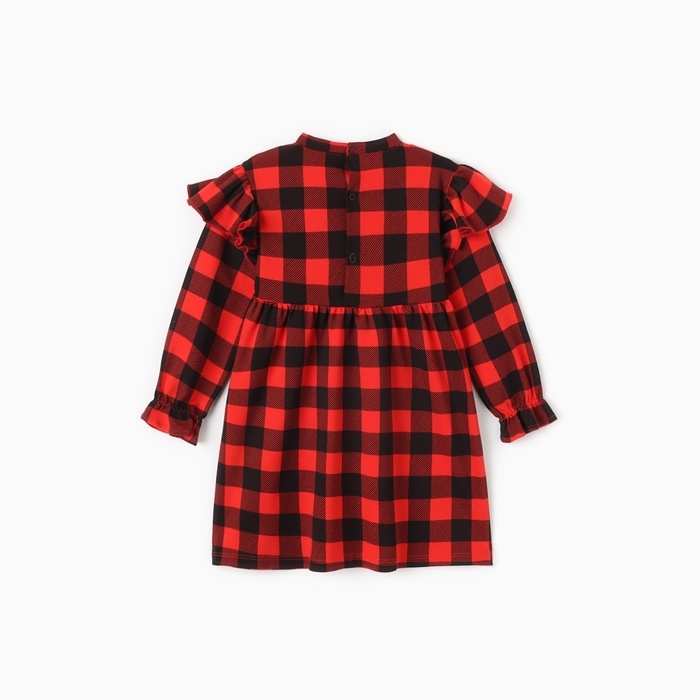 Платье детское с рюшами KAFTAN Платье детское с рюшами KAFTAN "Клеточка" размер 30 (98-104)