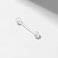 Пирсинг в язык &laquo;Шарики&raquo;, L=16 мм, прозрачный