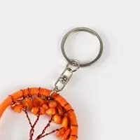 Брелок ловец снов "Древо" 19 см, цв. оранжевый