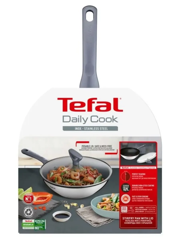 Сковорода вок с крышкой Daily Cook, G7309955, 28 см