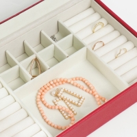 Шкатулка кожзам для украшений "Хэмптонс" красная 5,5х27х18 см Шкатулка кожзам для украшений "Хэмптонс" красная 5,5х27х18 см