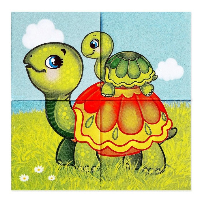 Кубики картонные &laquo;Мамы и дети&raquo;, 4 шт