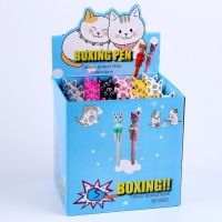 Прикол ручка &laquo;Котик&raquo;, боксёр, цвета МИКС