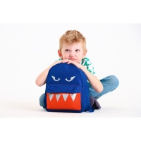 Рюкзак школьный текстильный c карманом &laquo;Акула&raquo;, светоотр. элементы, 27х23 х 10 см