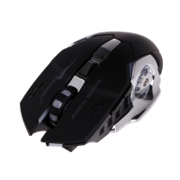 Мышь MB-2.7, игровая, беспроводная, оптическая, 800-2400 dpi, 500 мАч, подсветка, USB,черная Мышь MB-2.7, игровая, беспроводная, оптическая, 800-2400 dpi, 500 мАч, подсветка, USB,черная