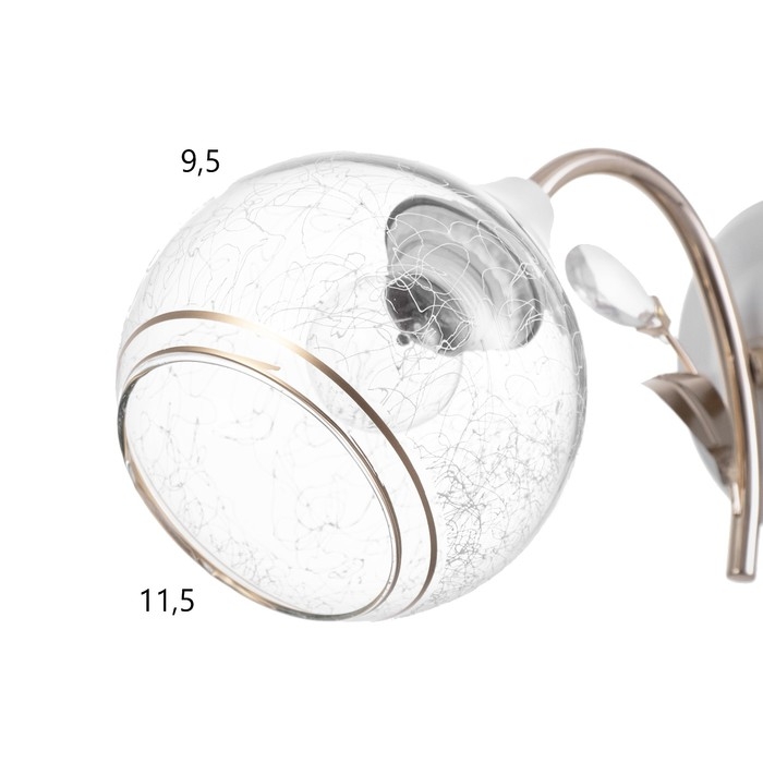 Бра Бра "Фурия" 1х60Вт Е27 Золото, белый