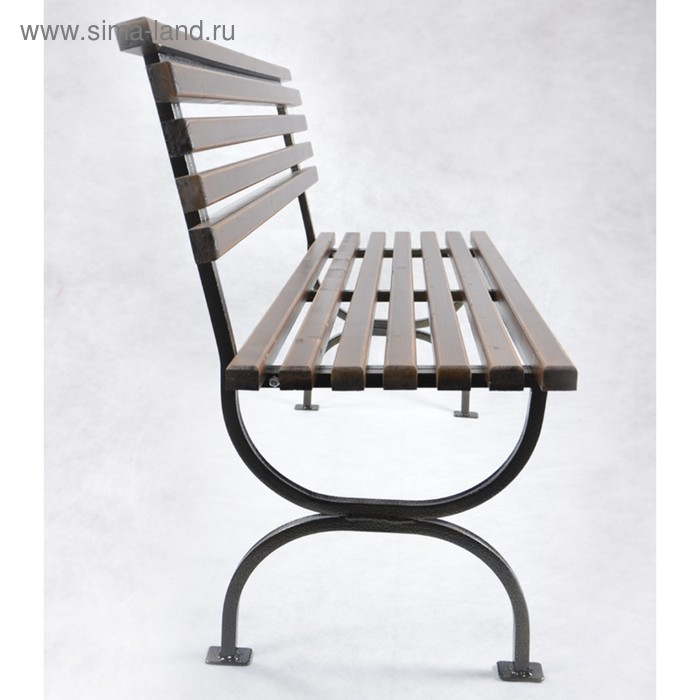 Скамейка для дачи со спинкой Скамейка для дачи со спинкой "Стандартная" 130х55х80см, деревянная, каркас металл, уличная