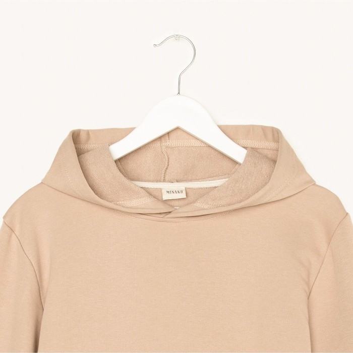 Спортивный костюм мужской (худи,брюки) MINAKU, цвет бежевый, размер 54