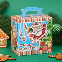 Новый год. Новогодний подарок "Новогодняя акварель" Санта, голубая, 240 г