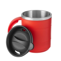 Термокружка &laquo;Мастер К&raquo;, 450 мл, с ручкой, сохраняет тепло 2 ч, 12.5&times;10.5 см, красная