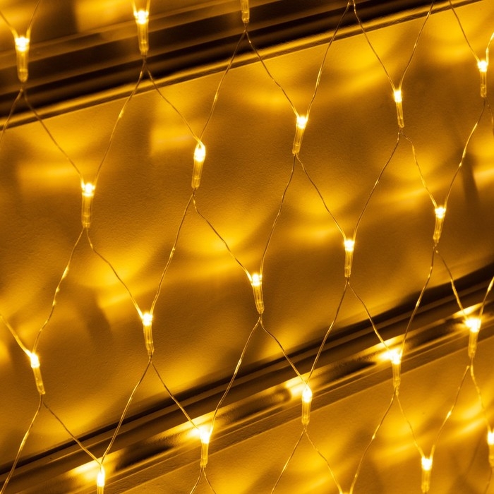 Гирлянда &laquo;Сеть-ёлка&raquo; 2 &times; 2 м, IP20, тёмная нить, 152 LED, свечение тёплое белое, 8 режимов, 220 В