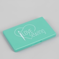 Игольница магнитная, 11 &times; 6,5 см, надпись МИКС, цвет бирюзовый