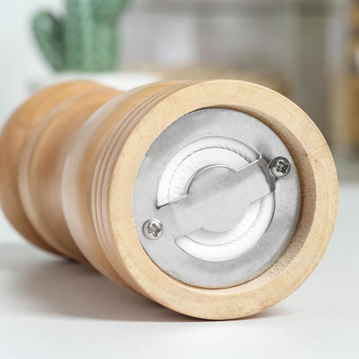 Мельница для специй Доляна &laquo;Дуновение леса&raquo;, 15&times;4,5 см, керамический механизм, цвет светлое дерево