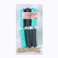 Бигуди &laquo;Коклюшки&raquo;, d = 2 см, 9 см, 6 шт, цвет чёрный/зелёный