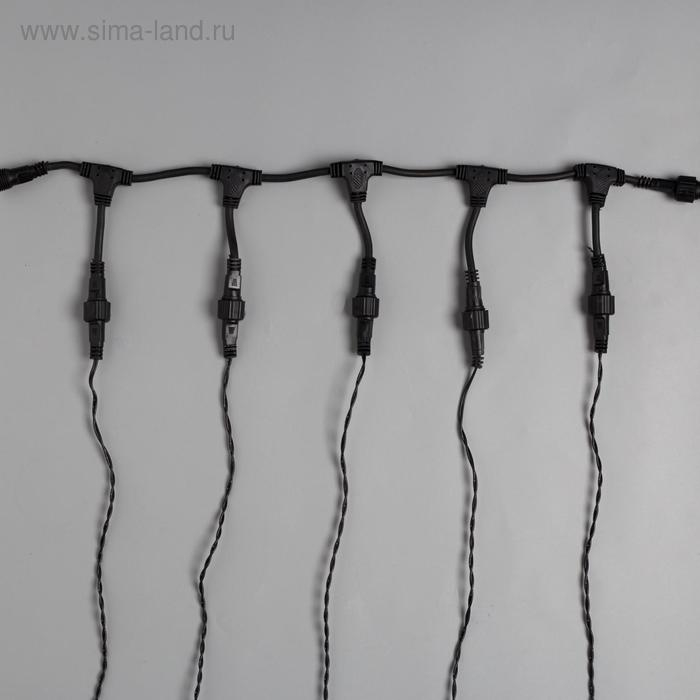 Гирлянда &laquo;Клип-лайт&raquo; 5 нитей по 20 м, IP44, УМС, тёмная нить, 665 LED, свечение белое, 24 В