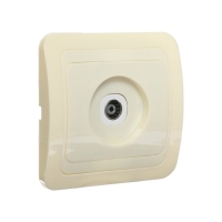 Розетка телевизионная одноместная Luazon Lighting "Орион", скрытая, бежевая Розетка телевизионная одноместная Luazon Lighting "Орион", скрытая, бежевая