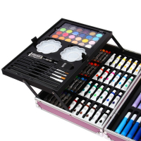 Набор для рисования, складной, в чемоданчике розовый Набор для рисования, складной, в чемоданчике розовый