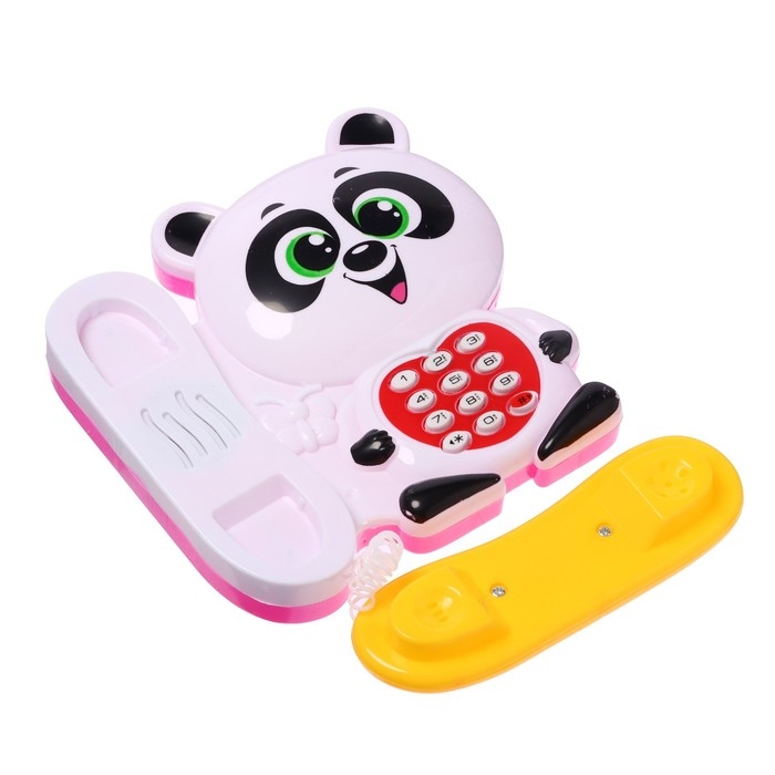 Музыкальный телефон &laquo;Мультифон: Панда&raquo;, русская озвучка, работает от батареек, МИКС