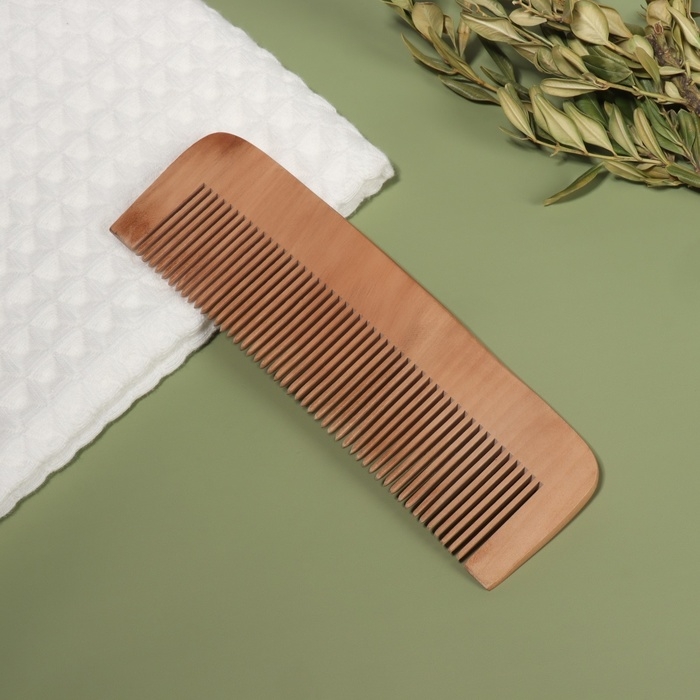 Расчёска - гребень, 16,5 &times; 5 см, цвет &laquo;тёмное дерево&raquo;