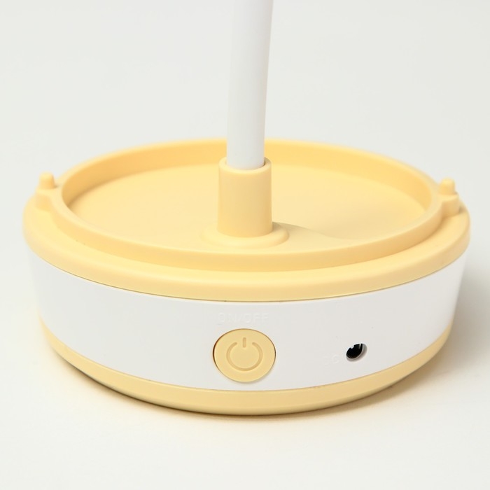 Настольная лампа "Лайни" LED 2Вт USB АКБ жёлтый 10,5x10,5x37 см RISALUX