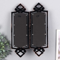 Подсвечник пластик, стекло на 1 свечу "Зеркальный свет" н-р 2 шт d-4 см бронза 8х11,5х37 см 906887 Подсвечник пластик, стекло на 1 свечу "Зеркальный свет" н-р 2 шт d-4 см бронза 8х11,5х37 см 906887