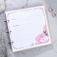 Книга пожеланий на свадьбу в деревнной обложке &laquo;Резная&raquo;.