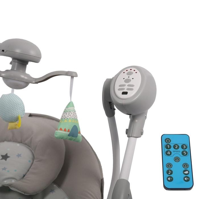 Электронные качели MISTY, серый, с адаптером, п/у, 12 мел., 5 скоростей Электронные качели MISTY, серый, с адаптером, п/у, 12 мел., 5 скоростей