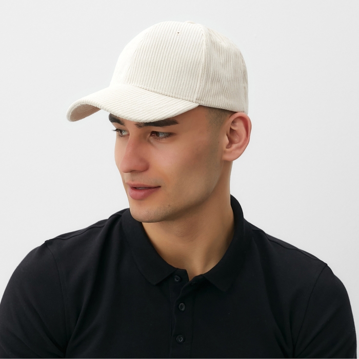Бейсболка мужская MINAKU, цвет молочный, размер 56-58 Бейсболка мужская MINAKU, цвет молочный, размер 56-58