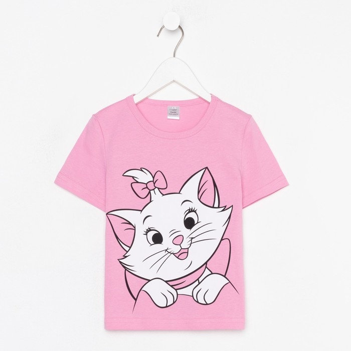 Футболка для девочки Disney &laquo;Мари&raquo;, рост 98-104 (30), цвет розовый