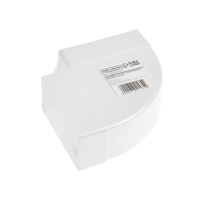 Отвод ZEIN, плоский, горизонтальный, вентиляционный, 60 х 120 мм