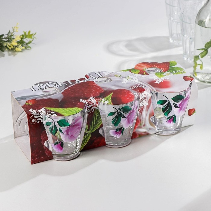 Набор кружек &laquo;Розовые лепестки&raquo;, 250 мл, в подарочной упаковке, 6 шт, микс