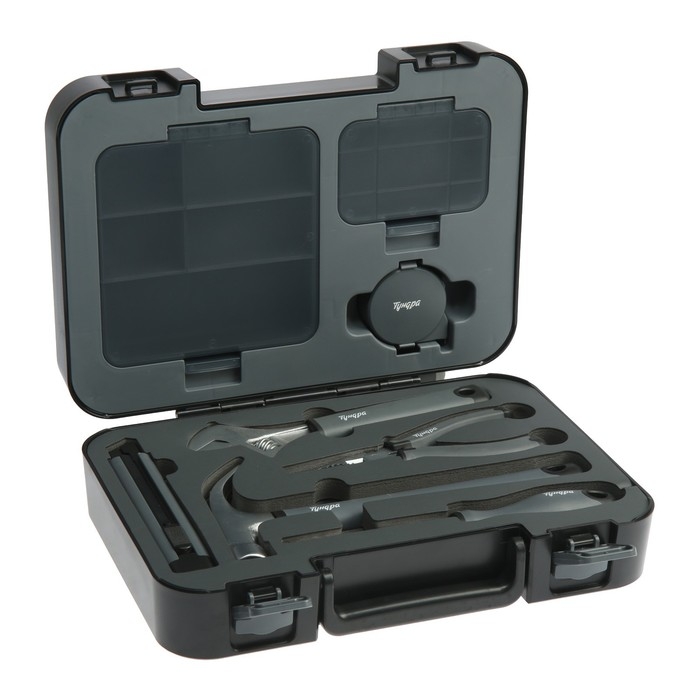 Набор инструментов универсальный ТУНДРА ПРОФИ, кейс с органайзерами, 7 предметов Набор инструментов универсальный ТУНДРА ПРОФИ, кейс с органайзерами, 7 предметов