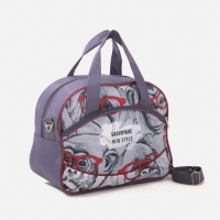 Чемодан малый 20", сумка дорожная на молнии, цвет серый Чемодан малый 20", сумка дорожная на молнии, цвет серый