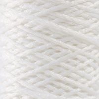 Шнур для вязания 100% полиэфир 1мм 200м/75&plusmn;10гр (01-белый)