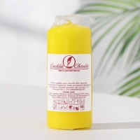 Свеча - цилиндр, 4х9 см, 11 ч, 90 г, желтая