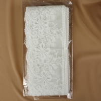 Кружево на сетке, 110 мм &times; 11 &plusmn; 1 м, цвет айвори