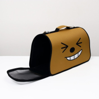 Сумка - переноска для животных "Улыбка", коричневая, размер M, 40 х 21 х 27 см, коричневая Сумка - переноска для животных "Улыбка", коричневая, размер M, 40 х 21 х 27 см, коричневая