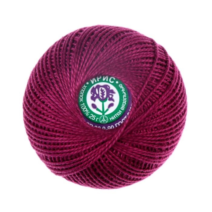 Нитки вязальные "Ирис" 150м/25гр 100% мерсеризованный хлопок цвет 1206
