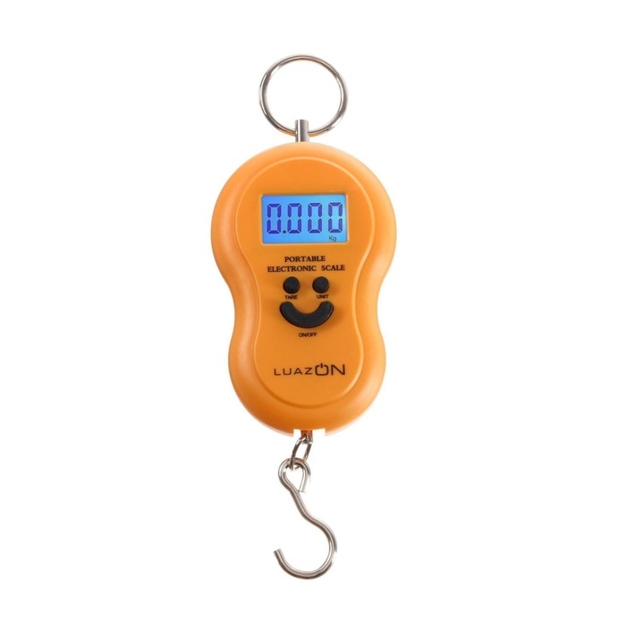 Весы-безмен Luazon LV-402, электронный, до 50 кг, точность до 10 г, подсветка, МИКС