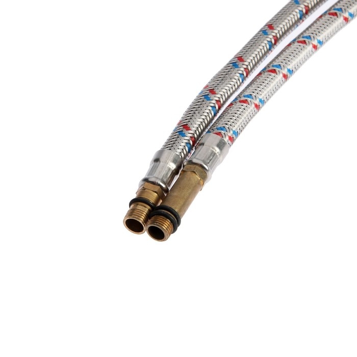 Подводка для смесителя ZEIN, гайка 1/2 Подводка для смесителя ZEIN, гайка 1/2", штуцер М10, 100 см, ключ для монтажа, набор 2 шт