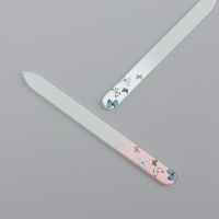 Пилка стеклянная для ногтей &laquo;Бабочки&raquo;, 14 см, в чехле, цвет МИКС