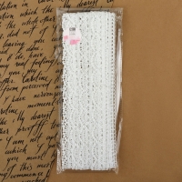 Кружево гипюровое, двухслойное, 25 мм &times; 6,8 &plusmn; 0,5 м, цвет белый