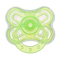 Соска - пустышка силиконовая классическая, от 6 мес., с колпачком + держатель &laquo;Зайка&raquo;, цвет зеленый