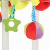 Растяжка - спираль с игрушками дуга на коляску / кроватку для малышей 0+ &laquo;Слоник яркий&raquo;, Крошка Я