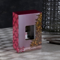 Светодиодная фигура &laquo;Фонарь со снеговиком&raquo; 7.6 &times; 13.5 &times; 3.2 см, пластик, блёстки, батарейки AG13х3 (в комплекте), свечение тёплое белое